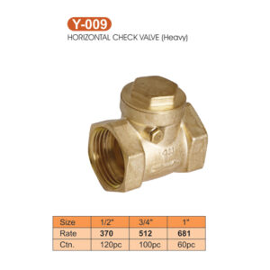 HORIZONTAL CHECK VALVE (Heavy) (Y-009)