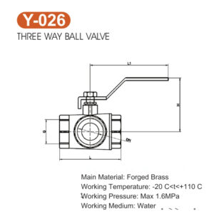 Three Way Ball Valve (Y-026)