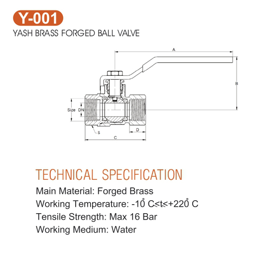 Yash Brass Ball Valve (Y001) Indothyssen Group